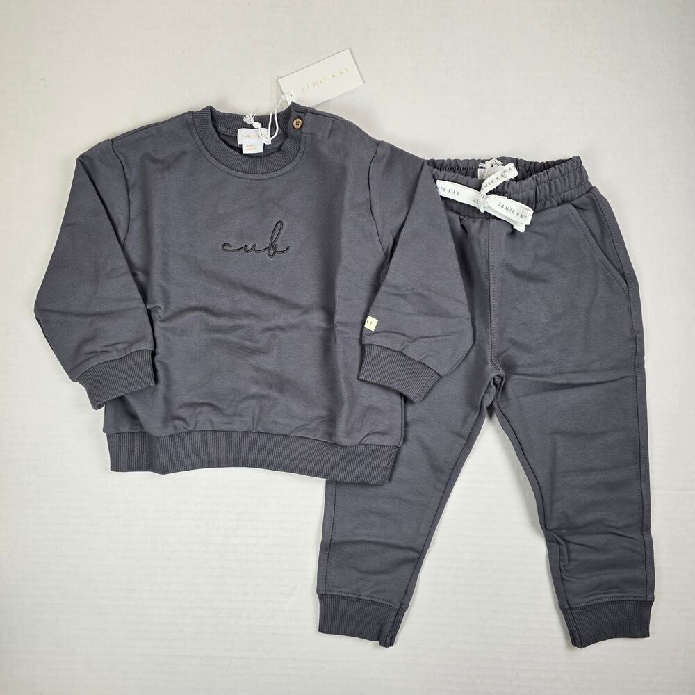 Jamie Kay Jalen Sweatshirt & Track Pants Size 2 Lava Outfit Bundle Set Organic